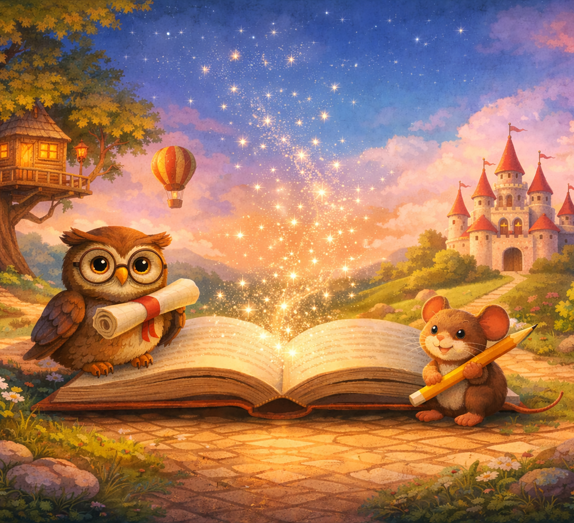 Bedtime stories illustration